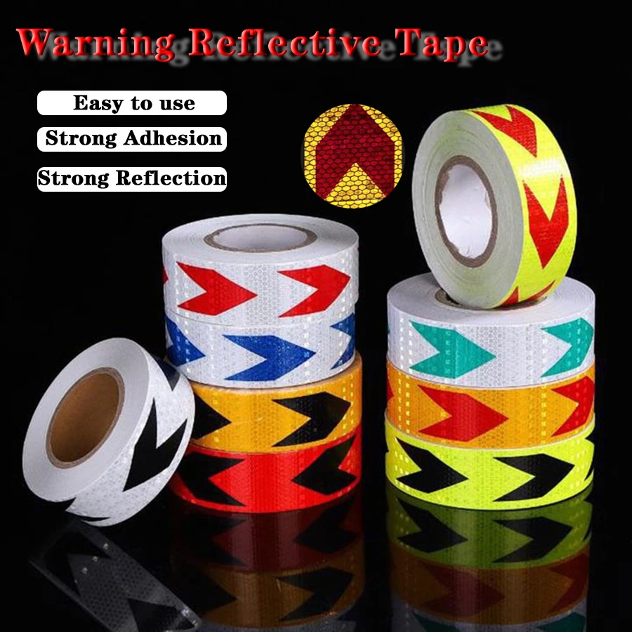 3Meter Car Reflective Tape Auto Safety Warning Sticker Reflector Protective Tape Strip Film for Trucks Auto Motorcycle Stickers