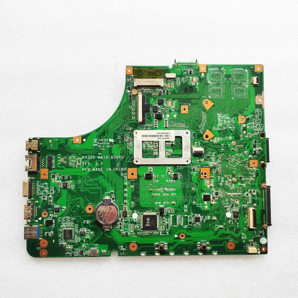 K53SD Mainboard untuk Asus A53E A53S K53E X53E K53S K53SD Motherboard Laptop HM65 Chip DDR3 100% Sepenuhnya Diuji