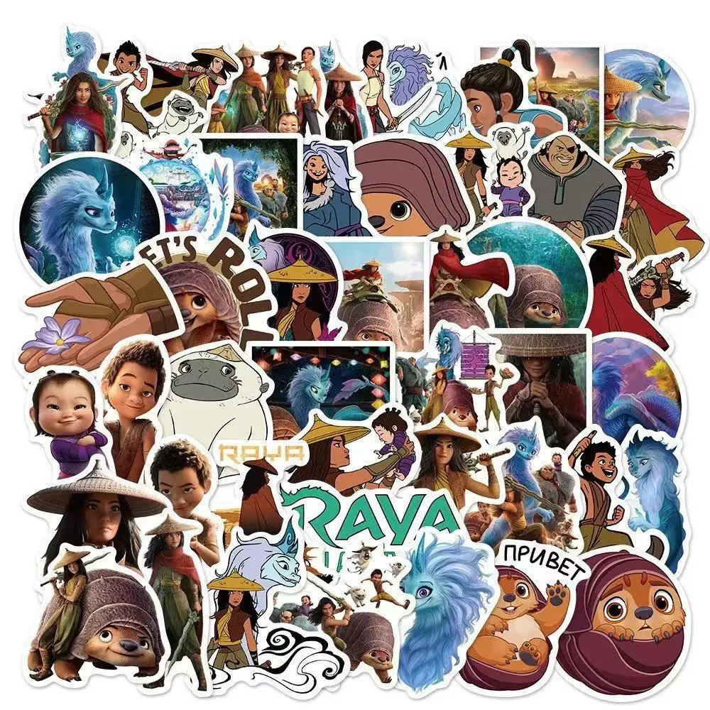 

10/50PCS Disney Movie Raya and The Last Dragon Stickers Anime Graffiti Decals DIY Skateboard Laptop Guitar Cute Cartoon Kids Toy