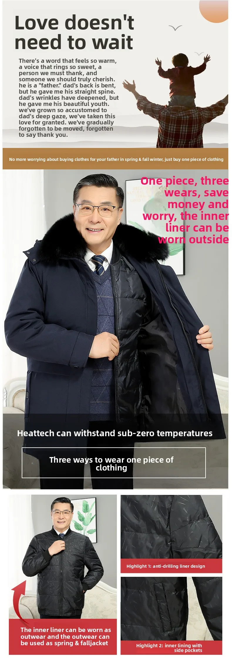 Windbreaker Men's Down Coats And Parkas Winter Jacket Man White Goose Down Jacket Puffer Jackets Padding Detachable Inner HXY196