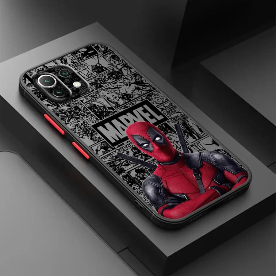 Marvel Deadpool Cool Phone Case Redmi 9A 9i 9C 9T 10 2022 10C 10A 12C K40 Pro Hard PC Soft Cover