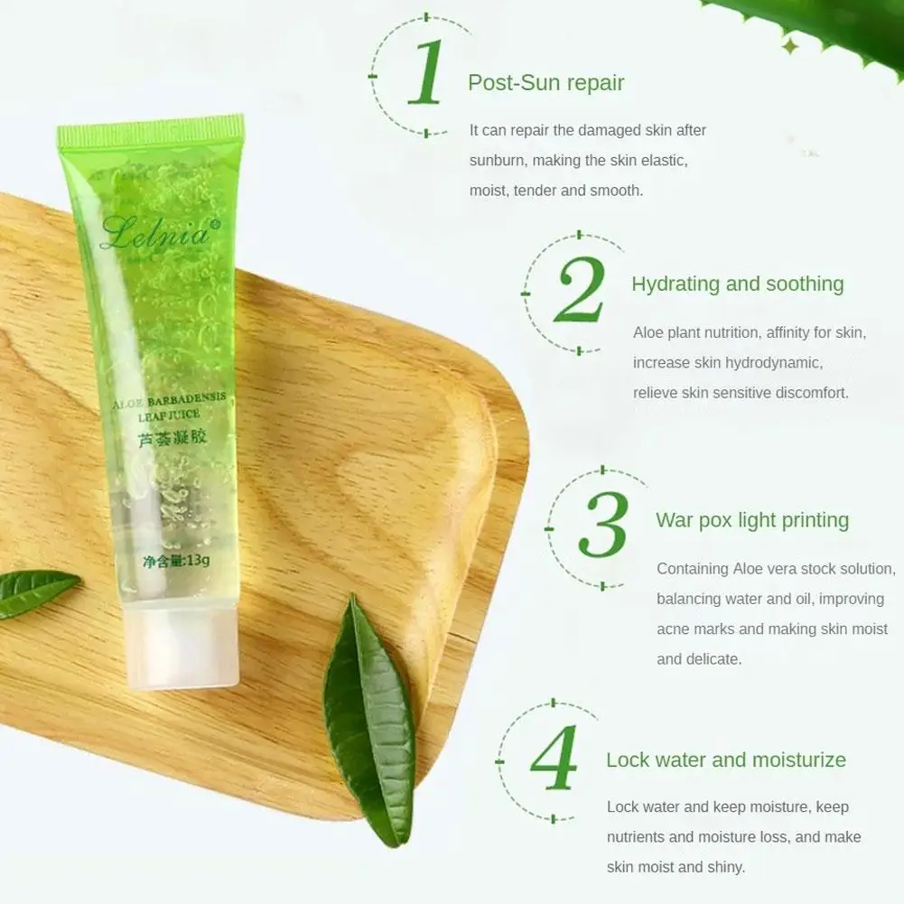 Gel di Aloe naturale rimozione idratante Acne riparazione solare pelle Aloe Gel per l'acne estratti vegetali crema per la cura della pelle maschera per il sonno