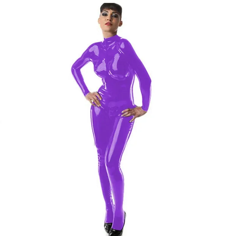 Macacão de manga longa para mulheres gola alta magro bodysuit feminino uma peça macacão clubwear pólo dança trajes 7xl