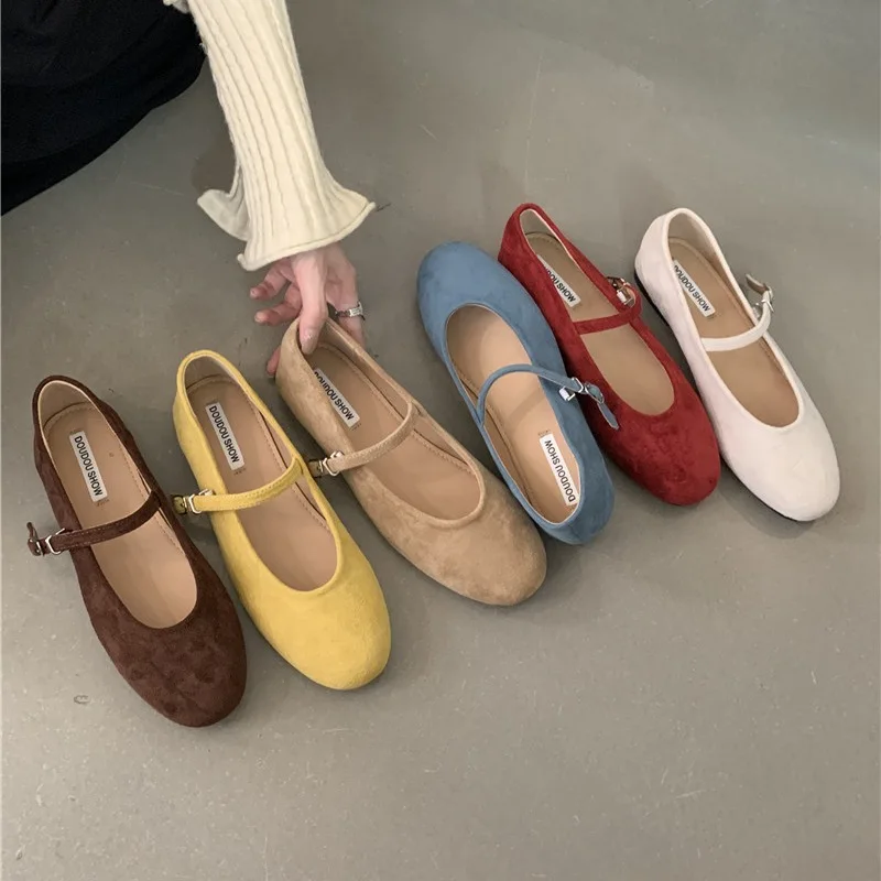 

2025 New Brand Women Flat Shoes Fashion Mesh Ladies Elegant Mary Jane Shoes Soft Sole Outdoor Dress Ballerinas