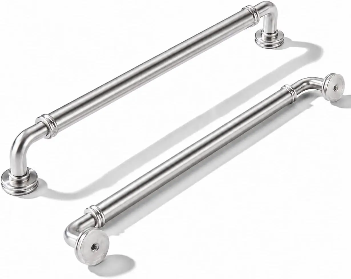 5 Pack 12 Inch Solid Zinc Alloy Brushed Nickel Cabinet pulls