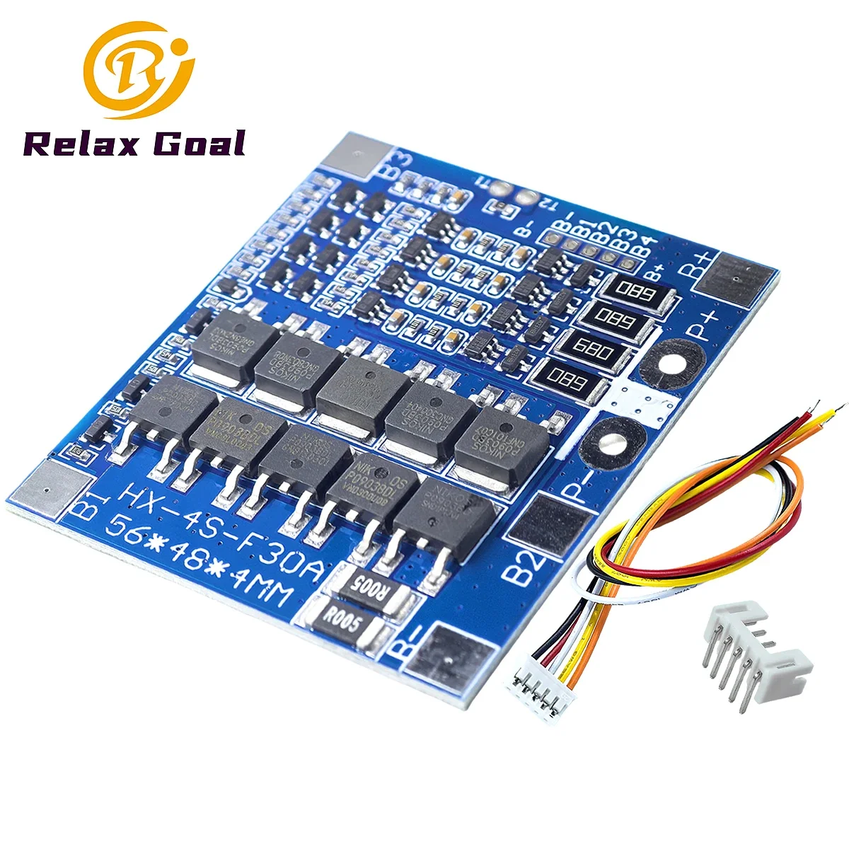 Batteria al litio 18650 agli ioni di litio 4S 14,8 V 30A BMS Confezioni Scheda di protezione PCB con fosfato di ferro al litio bilanciato da 12,8 V