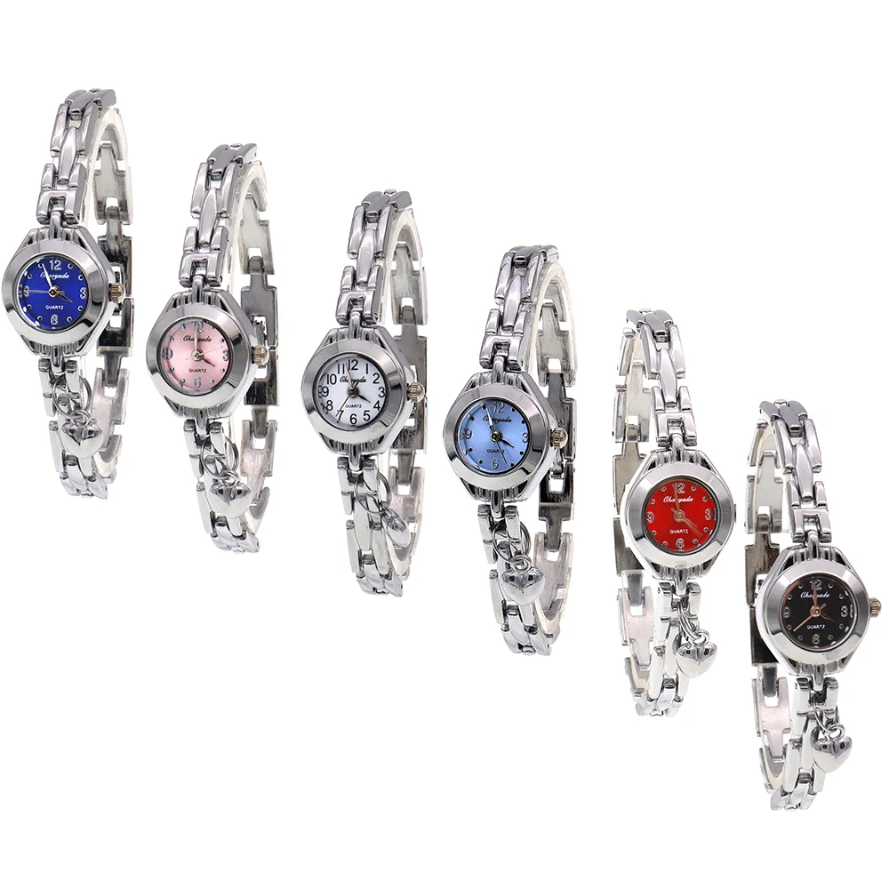 6Pcs/Lot Watch Cute Women Bracelet Watch Mujer Relojes Small Dial Quartz Watch Popular Wristwatch Hour Luxury Ladies Watches