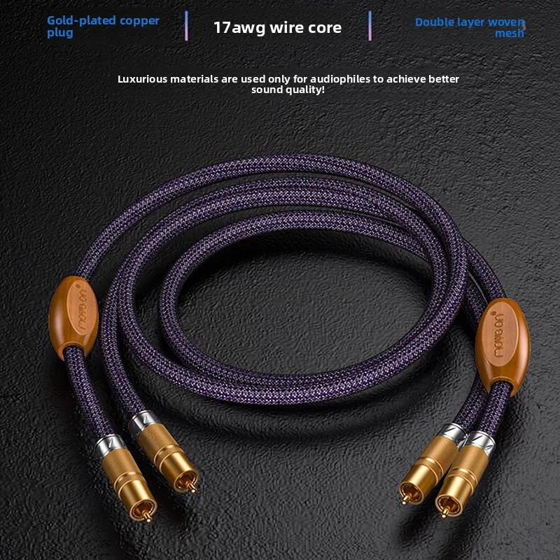 

Tandu Monocrystalline Copper 6N High-Fidelity 2RCA Audio Cable for Amplifier Subwoofer Active Speaker Automotive Signal Wire