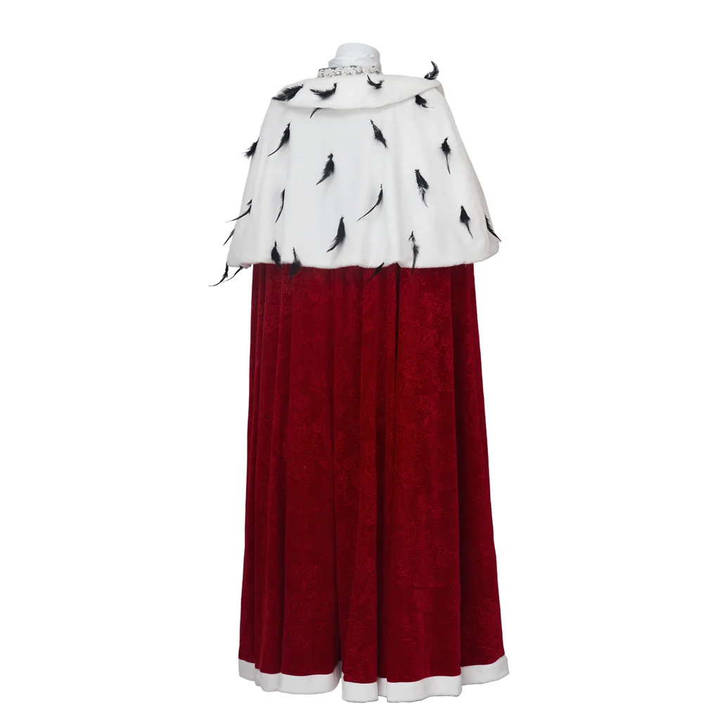 Medieval King Prince Cape Queen Charlotte King George III Cosplay Costume Red Cape Victorian Velvet Cloak Halloween Prince Robe view 4