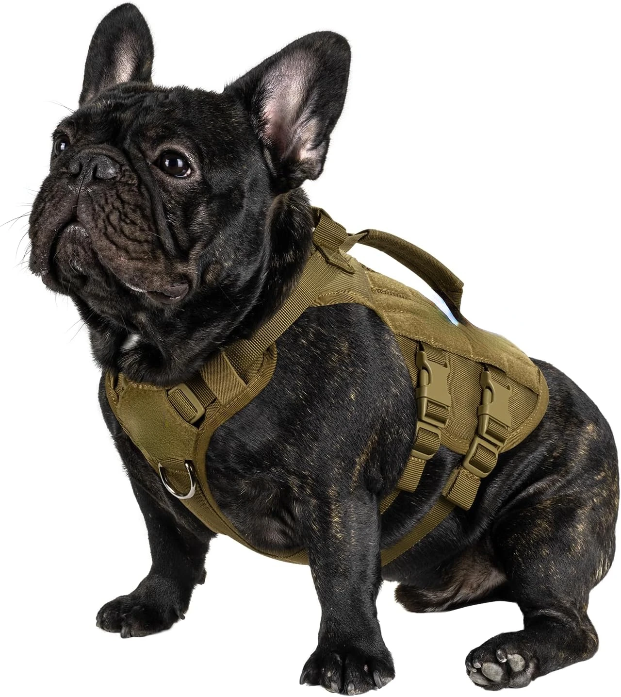 Tactical Dog Harness for Small Dog, No Pull Small Dog Vest Harness Breathable Military Dog Molle Vests with Handles