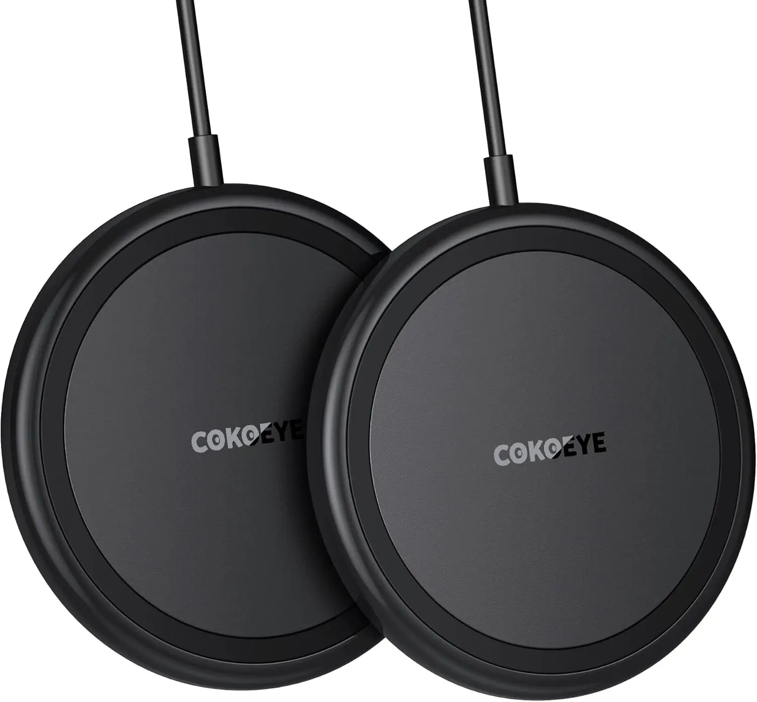 15W Max Fast Wireless Charging Pad 2-Pack for iPhone 17/16/15/14/13/12, Samsung Galaxy S24/S23/S22, AirPods