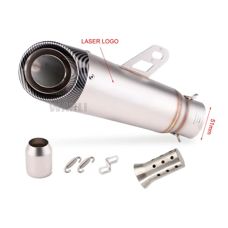 51mm 60mm Universele Motorfiets sc Uitlaat proyect Escape met DB Killer Voor Honda YZF R6 R3 R25 MT07 MT09 Z400 Z900 Z650 MT03