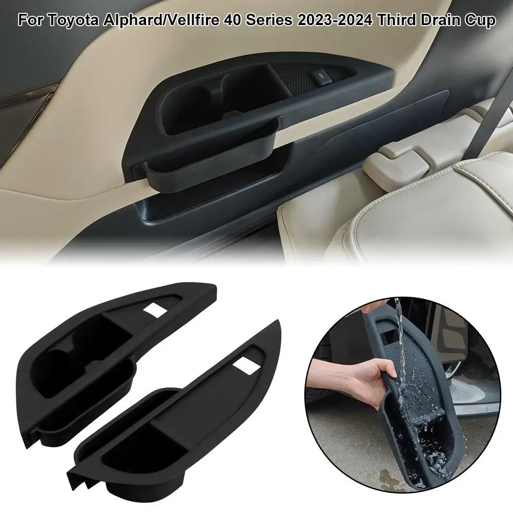 

1 пара декоративной рамки для чашки с водой для Toyota Alphard/Vellfire 40 Series 2023-2024, аксессуары для внутренней отделки третьей сливной чашки