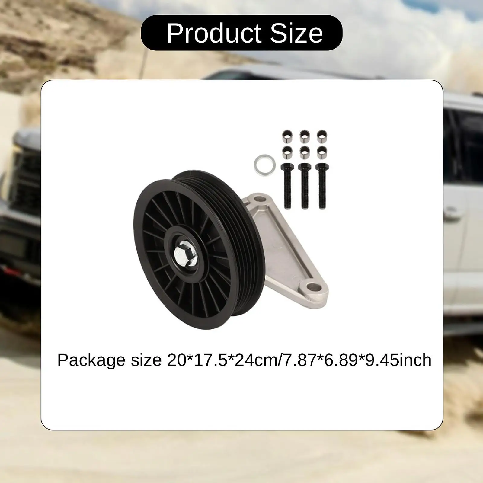 Bypass Pulley Replace Quick Installation Iron 34191 Stable Performance for Mustang Crown Victoria Accessory Truck Auto