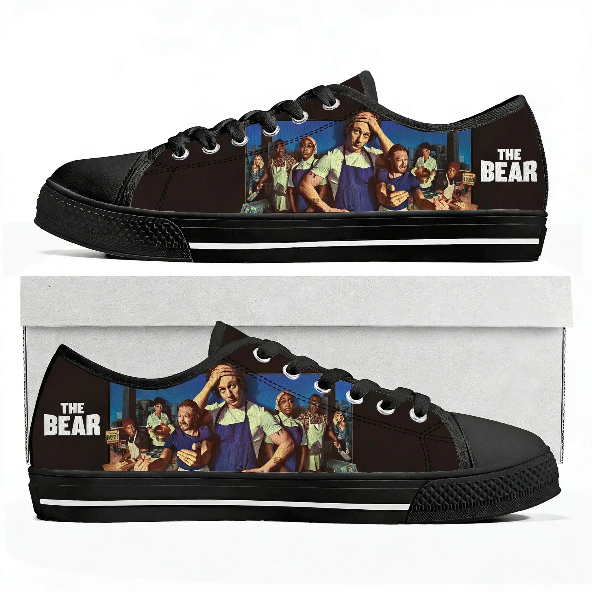 

Кроссовки The Bear TV Series Low Top для мужчин, женщин и подростков, белые парусиновые кеды Jeremy Allen, повседневная обувь для пар, обувь на заказ