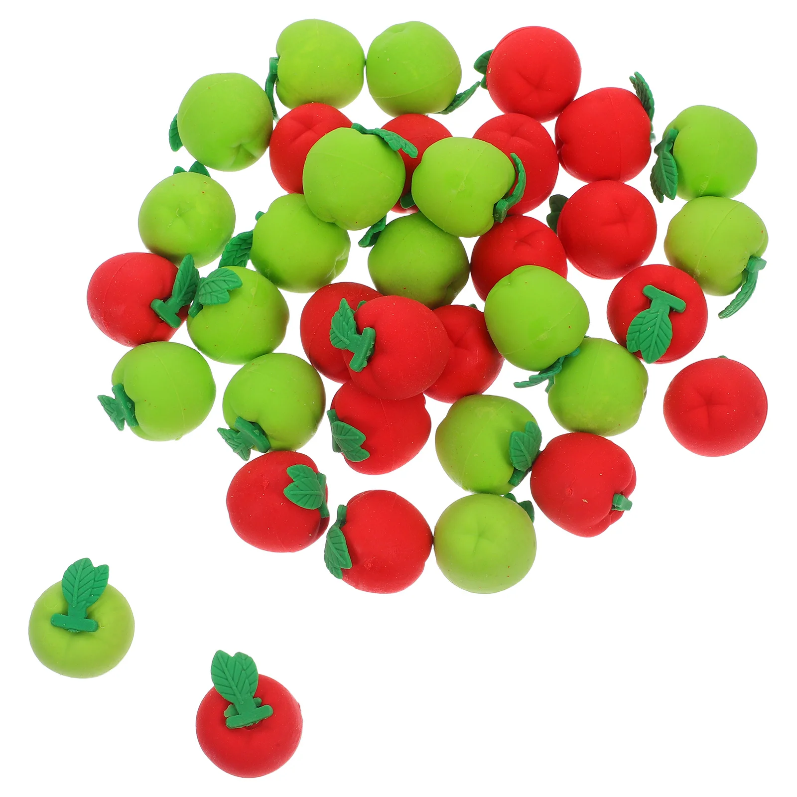 

36pcs Apple-Shaped Erasers Realistic Fruit Design Soft Pencil Eraser For Classroom Party Favors Student Rewards School