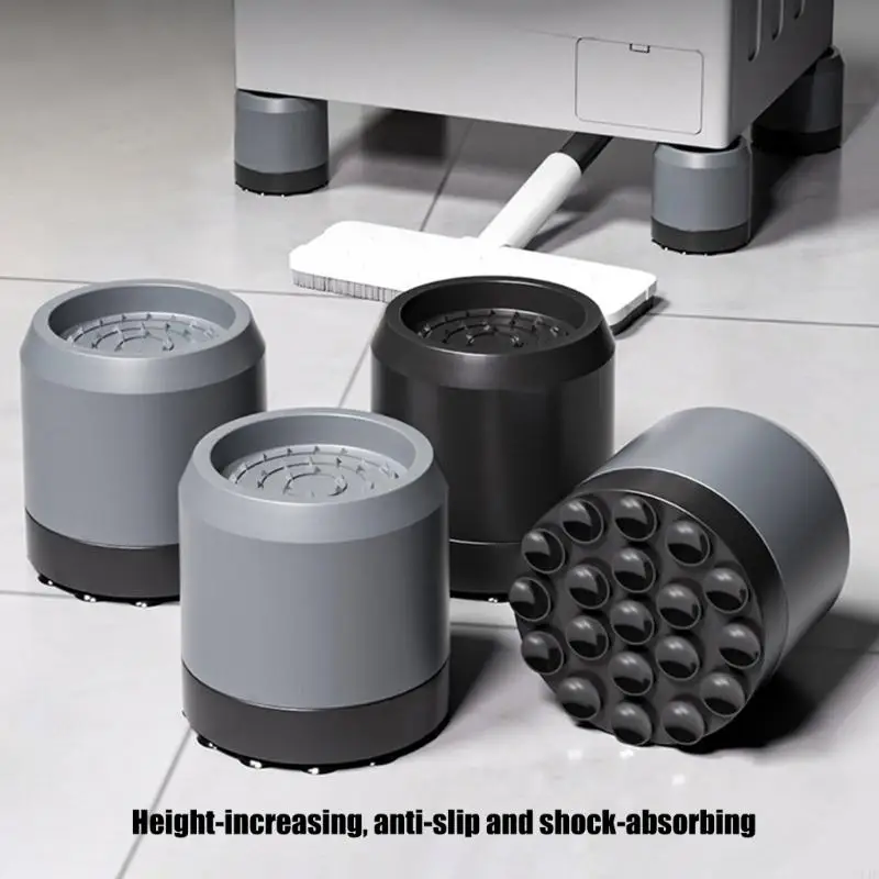 مجموعة U1JE من 8 منصات بلاستيكية ماصة الصدمات مناسبة للغسالة والمجفف لمنع المشي وضمان عمليات هادئة