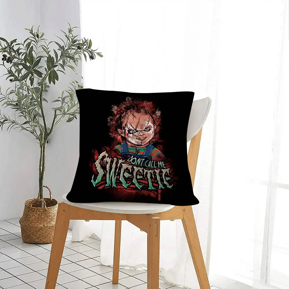 Movie c-Chucky Horror Decorative Room Aesthetics Pillow Case Home Decor Bedroom Sofa Bed Pillow Cover 45x45 view 4