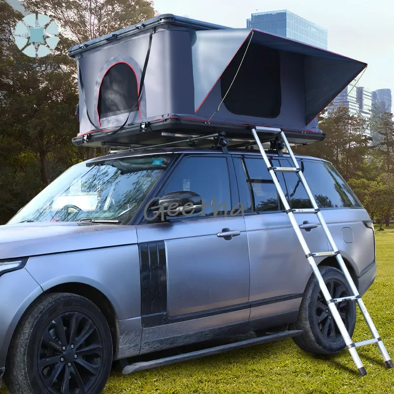 

NB-FAVOUR Camping Accessories 3-4 Person Hardtop Car Rooftop Tent Aluminum Alloy Shell Roof Top Tent for 4x4 SUV