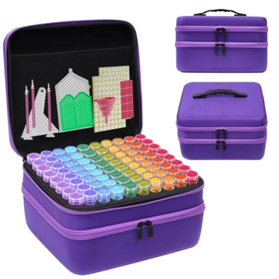 

Diamond Painting Storage Containers, 240 Slots Diamond Painting Accessories Kits Diamond Art Accessories and Tools for Craft Je