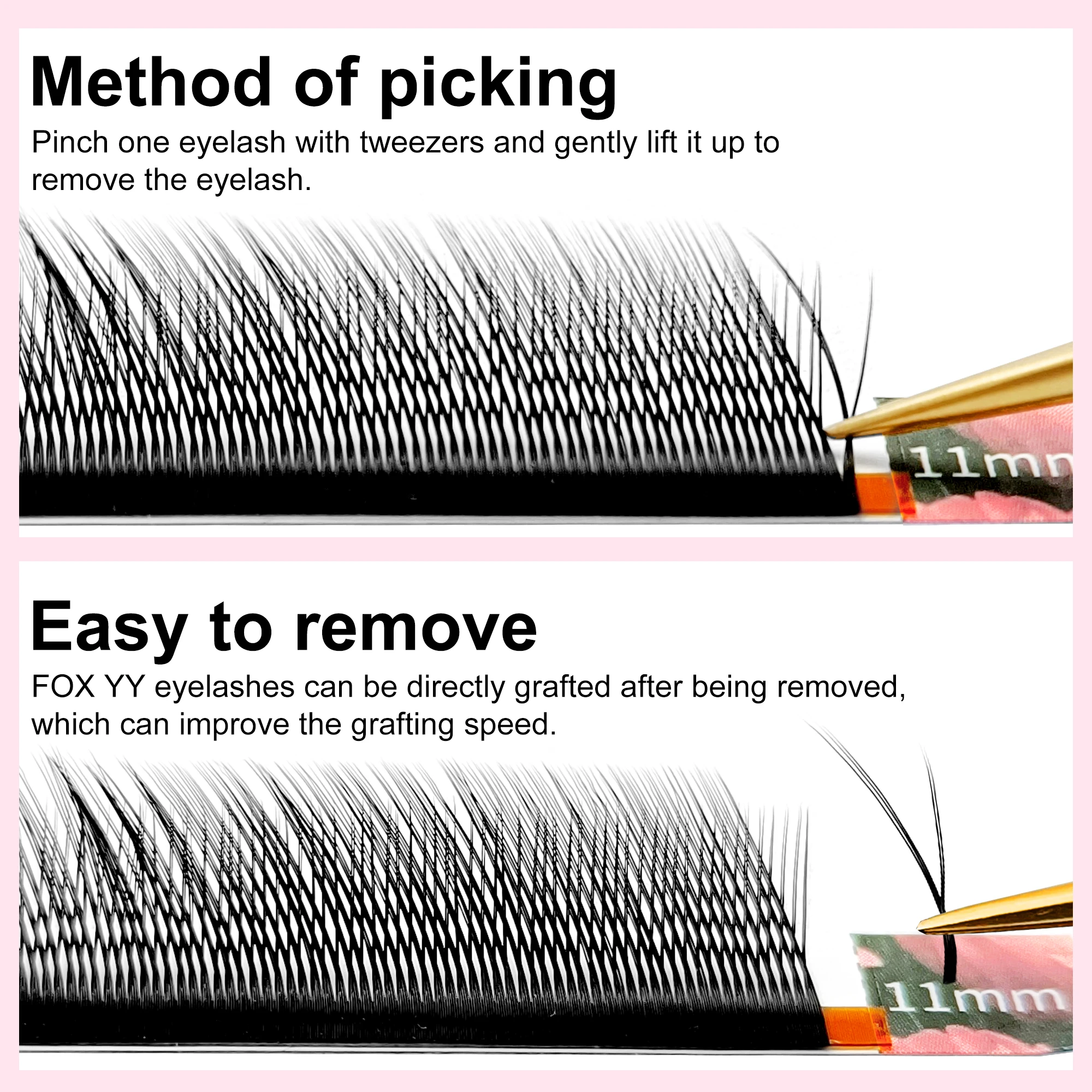 ラカナク YYシェイプ ブラックフォックスアイズ アイラッシ - Eyelash Extension Fox Eye のレビューと価格