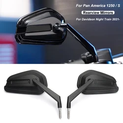 New Motorcycle Rearview Mirrors Black Silver Side Mirror For Pan America 1250 S PA1250 For Davidson Night Train For Sportster S