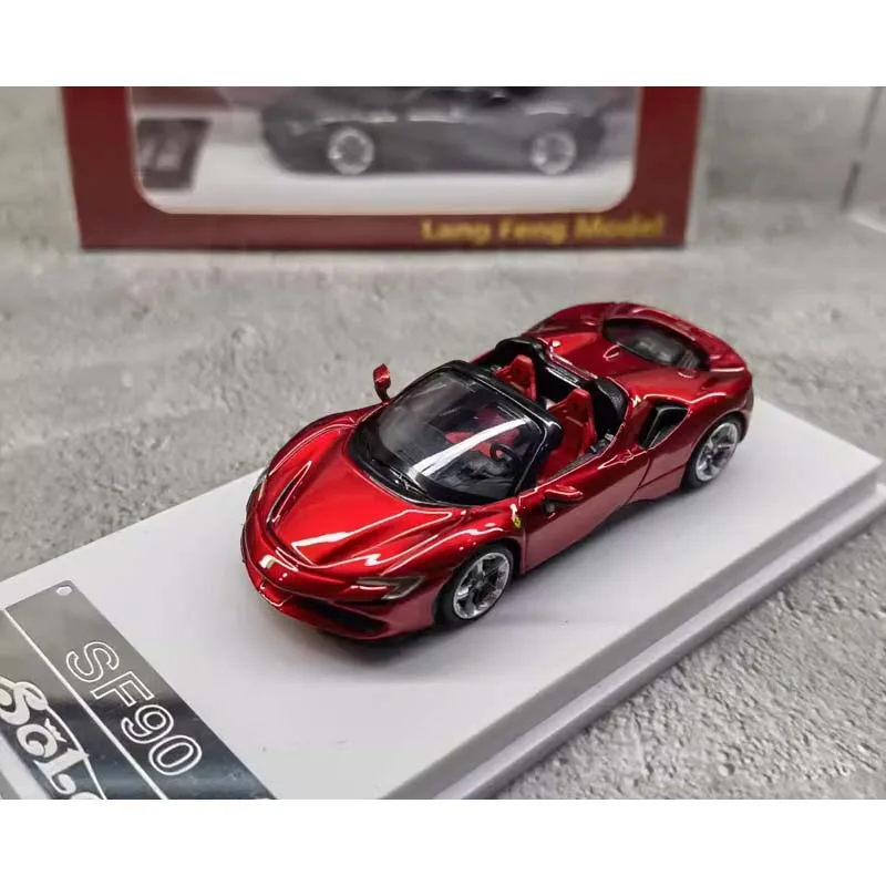 合金車モデルferrariシリーズsf90,ミニチュア車装飾玩具,収集可能なギフト,限定販売,ソロ1:64