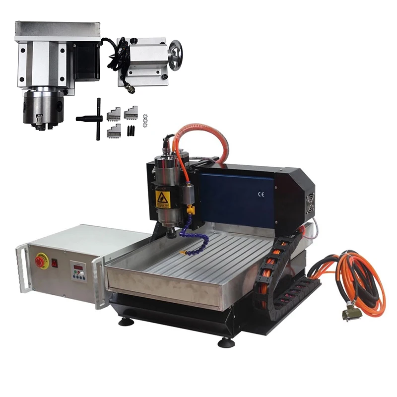 Customized Funny Diy Mini CNC 3040 Steel Structure Router 4 Axis Steel Cutter Engraver Machine Desktop
