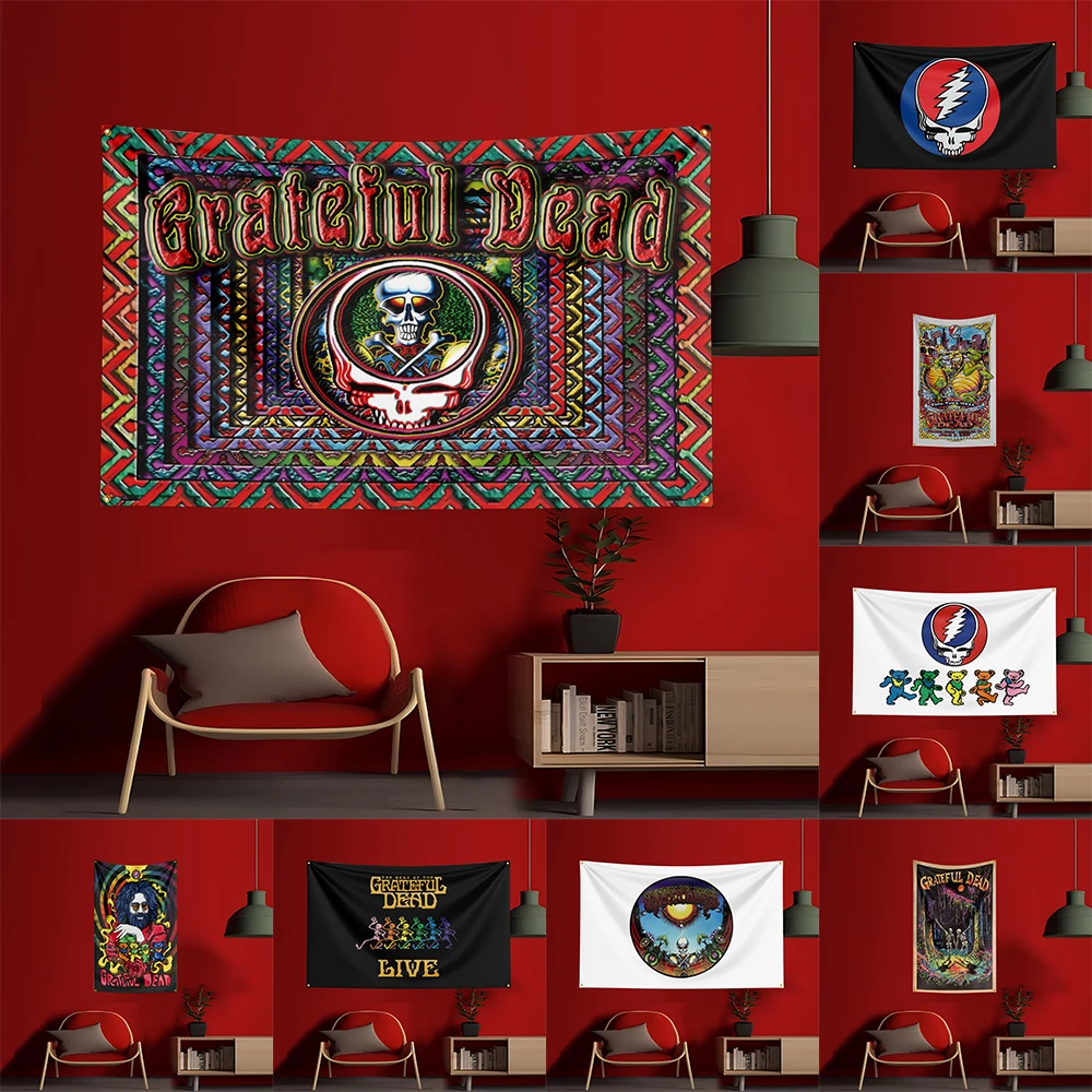 

3x5 Ft Grateful Dead#2 Band Concert Flag Polyester Printed Cars Flags Banner Tapestry for Room Garage Decor Concert Flag