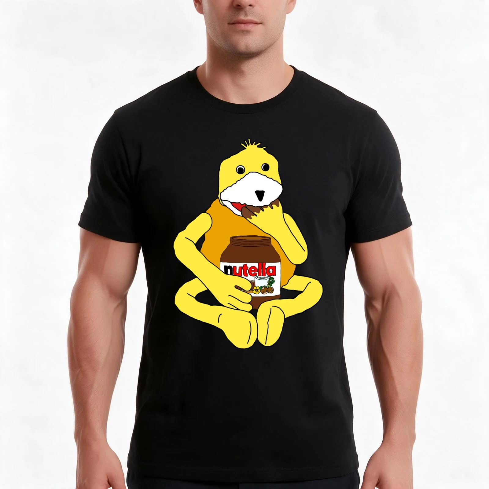 Flat E Nutella Therapy T-Shirt Summer Casual Cotton Tee Oversized Streetwear Tops Vintage Graphic Print Unisex Men Women