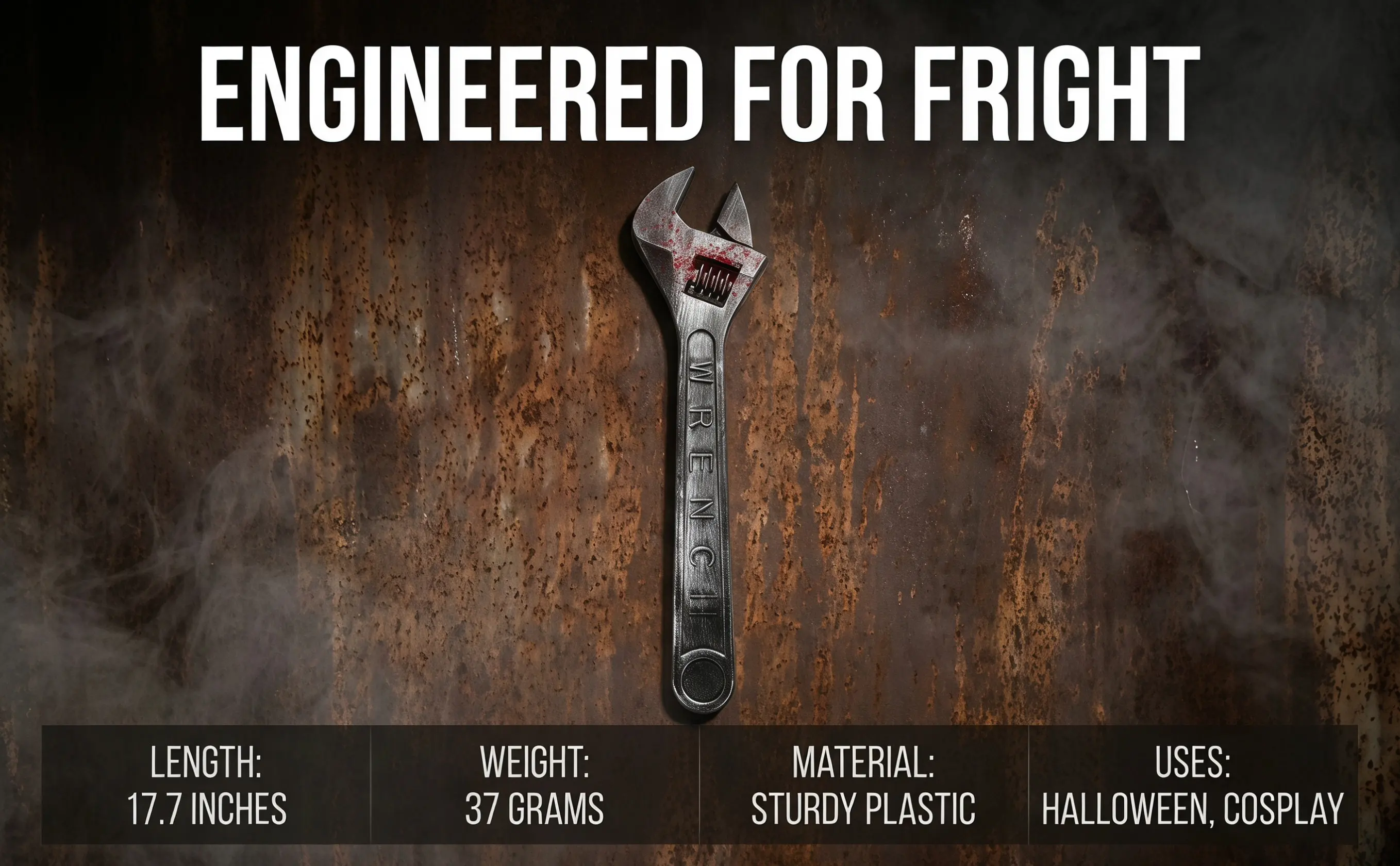 Plastic Simulated Bloody Wrench Halloween Decoration Prop Scary Cosplay Stage Performance Prank Ghost Festival
