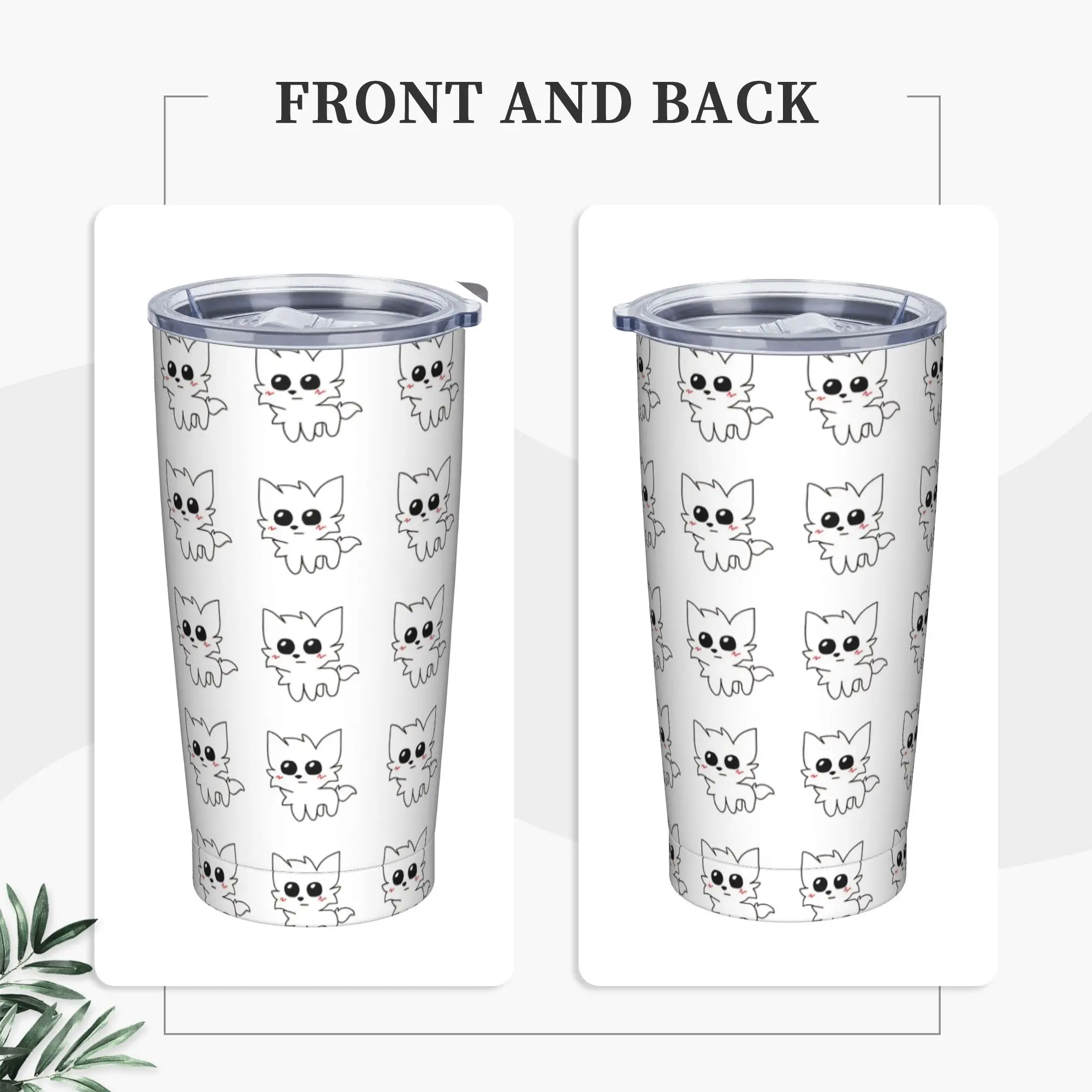 Boykissers Silly Tumbler Vacuum Insulated Yipeee Coffee Cups Stainless Steel Car Mugs Water Bottle, 20oz