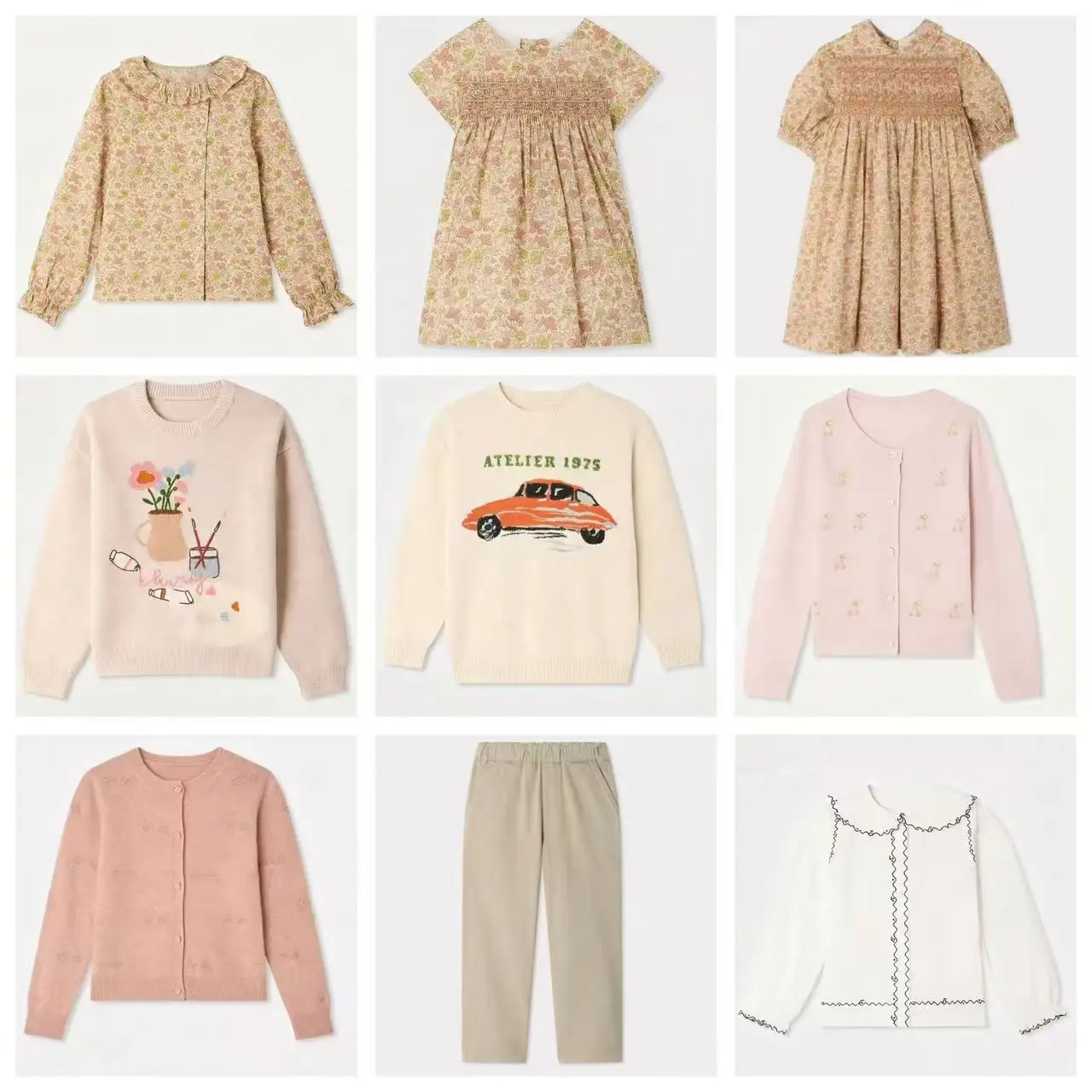 Pre-sale(ship October) 2026 New BP Girls Floral Dress Clothes for Kids Boys Sweaters Baby Outfit Size 2-16 Years Children's Sets