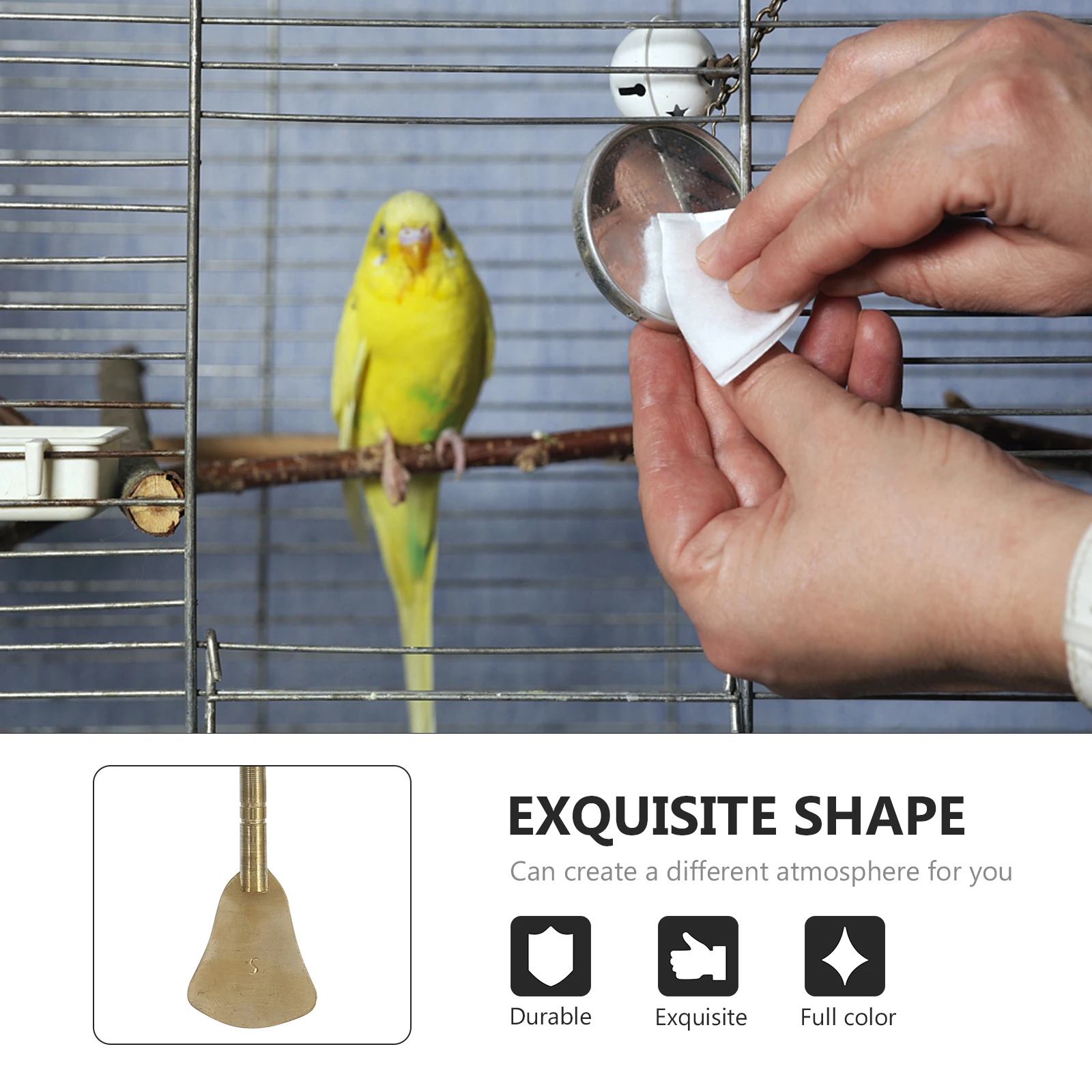 

Bird Cage Cleaning Tool Long H Poop Remover Scraper Durable Pet Cage Guano Cleaner Household Metal Tools