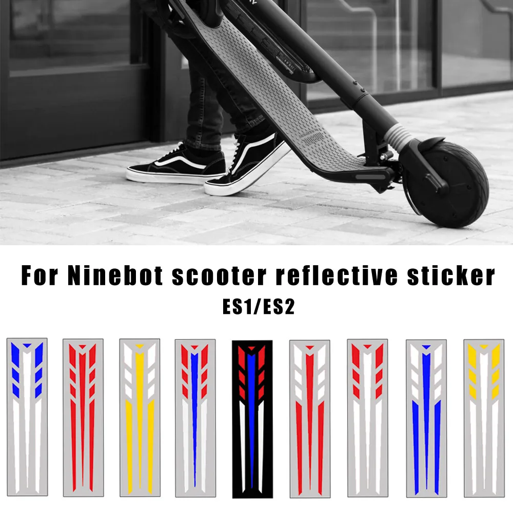 PVC Body Decoration Reflective Stickers For Ninebot ES1 ES2 Electric Scooter Safety Night Warning Sticker Reflective Accessorie