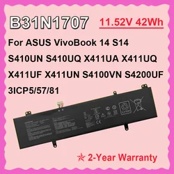 B31N1707 Laptop Battery For ASUS VivoBook 14 S14 X411U X411UA X411UN X411UF X411UQ S410UN S410UQ S4100V S4100VN S4200U R421U