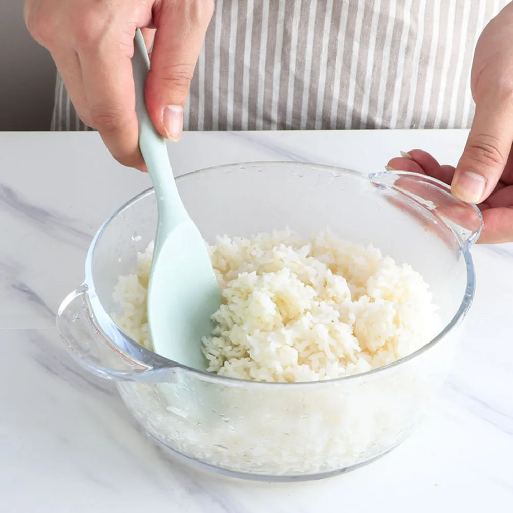 

2 Pcs Rice Spoon for Non-stick Kitchen Utensils Silicone Spatola Serving Spatula