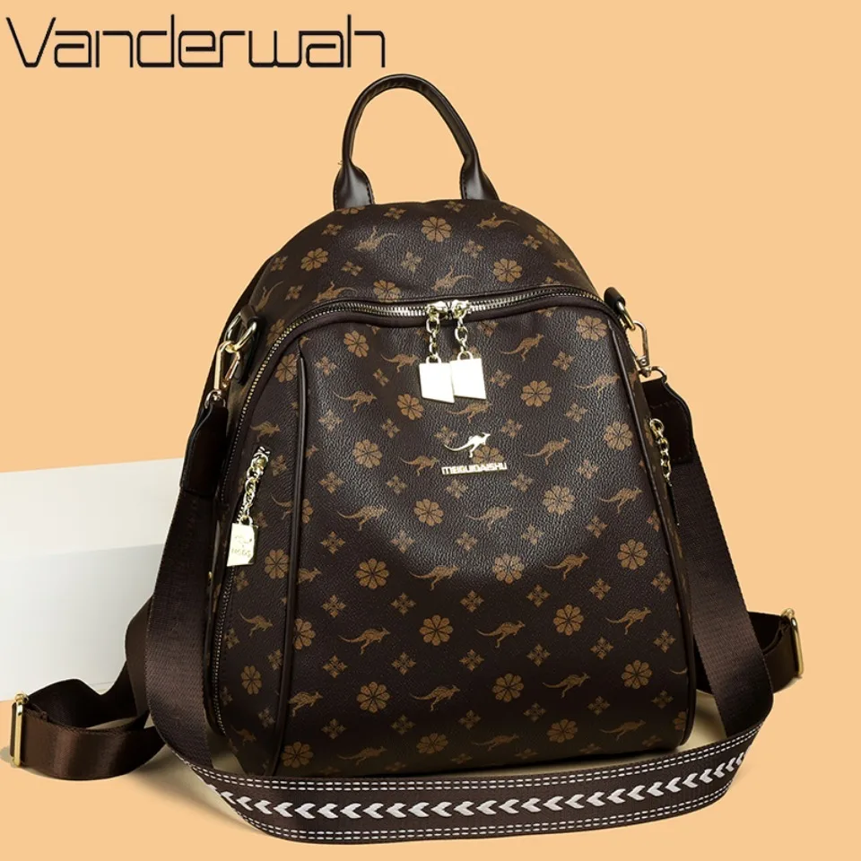 

Luxury Ladies Backpack Designer Leather Women Bag Fashion Printing With One strap School Bags Large Capacity Backpacks Sac