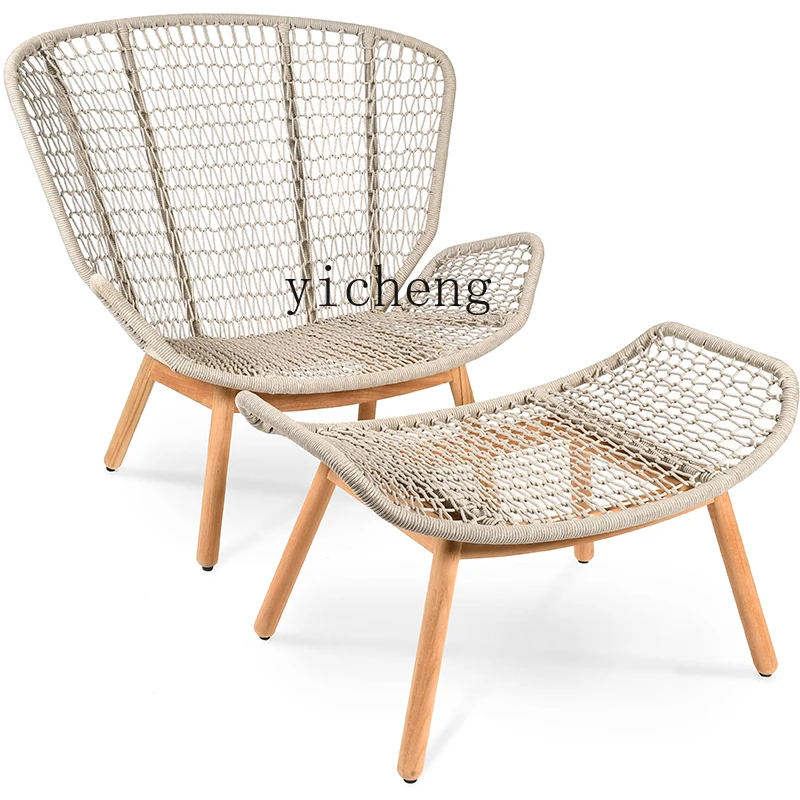 

Tqh and Chair Balcony Rattan Chair Tea Table Three-Piece Single Leisure Furniture Sofa Outdoor Courtyard Rattan Chair