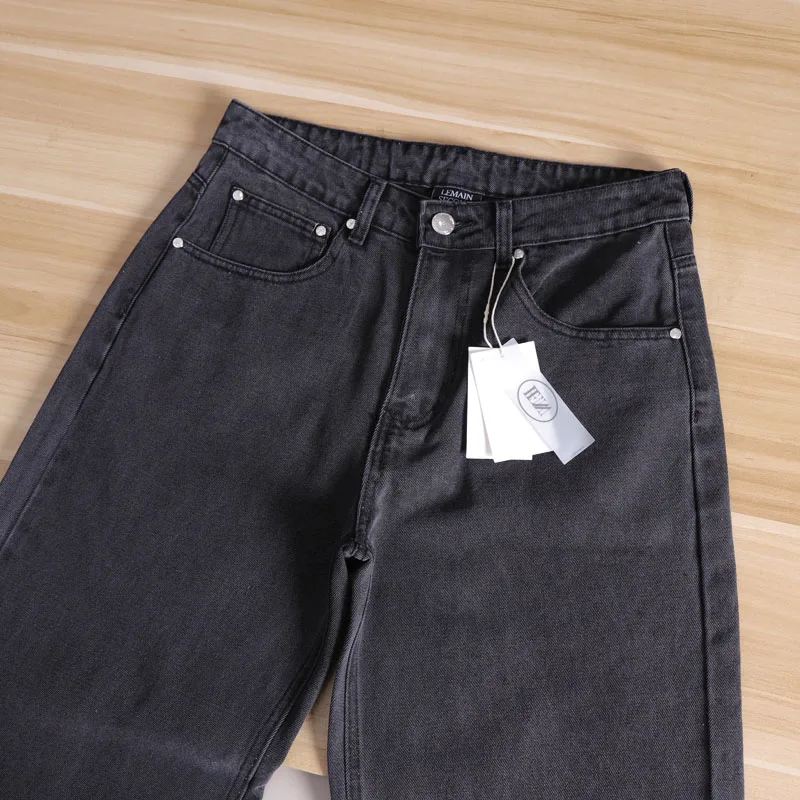 Retro getailleerde herenjeans met rechte pijpen Lente nieuwe Faion elastische losse pasvorm denim broek Jeugd moderne Sle mid lage taille lange...