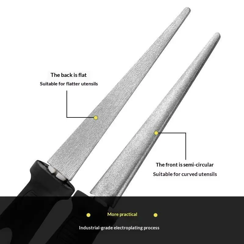 Diamond Sharpener Sharpener Metal Double Sand File To Sharpen Scissors Gardening Tools Sharpener▪