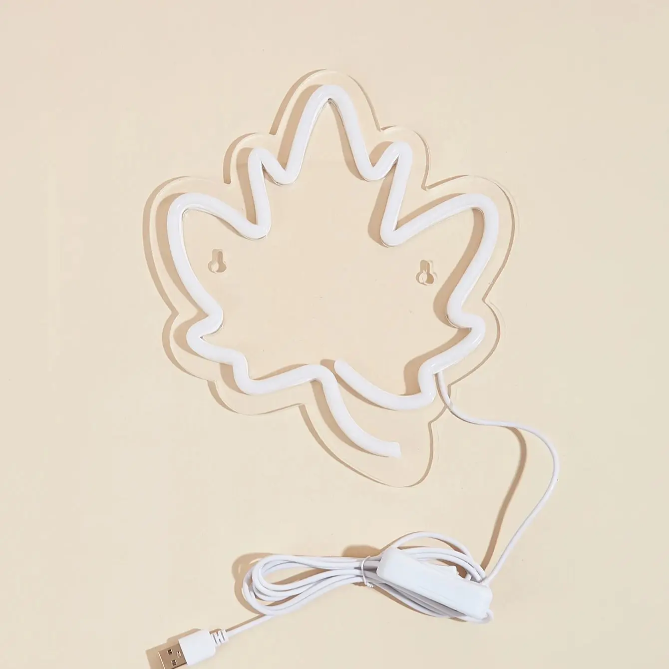 Chi-buy LED Neon Maple USB Powered Neon Signs Night Light 3D Wall Art Bedroom Living Room Decor Lamp