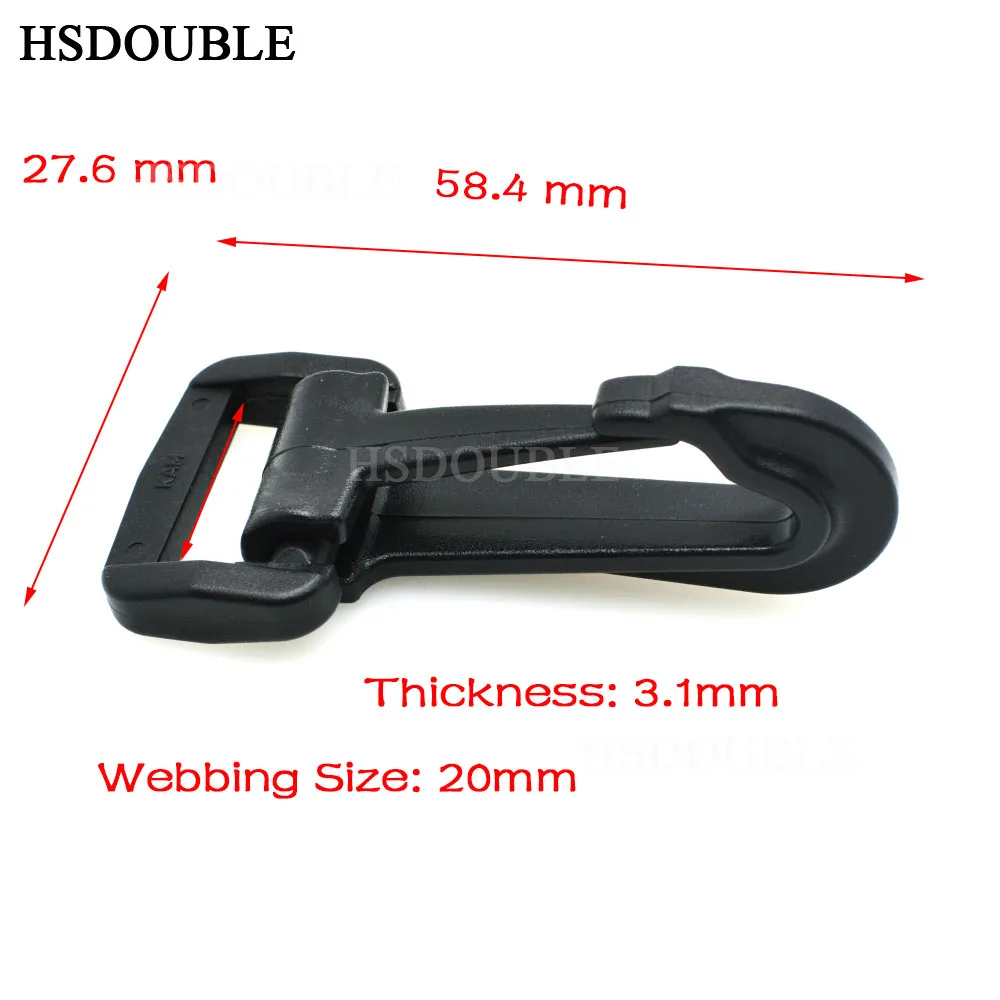 Plastic Snap Hooks Rocker Style For Backpack Strap Webbing 20mm 25mm 30mm 38mm 50mm