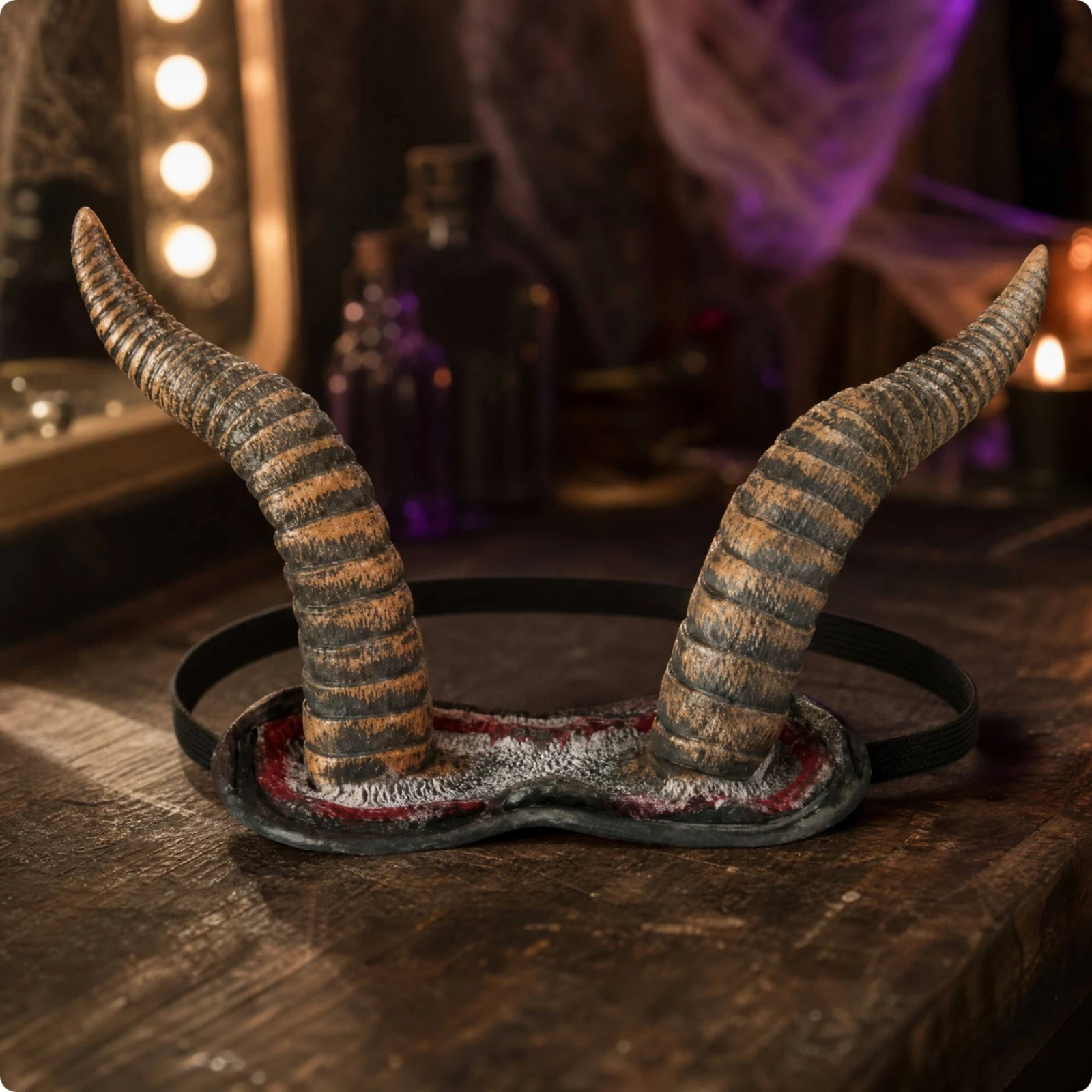 Animal Horn Cosplay Headpiece Long-Lasting Curved Horn Costume Headpiece Devil Horns Headband Eye-Catching for Cosplayers