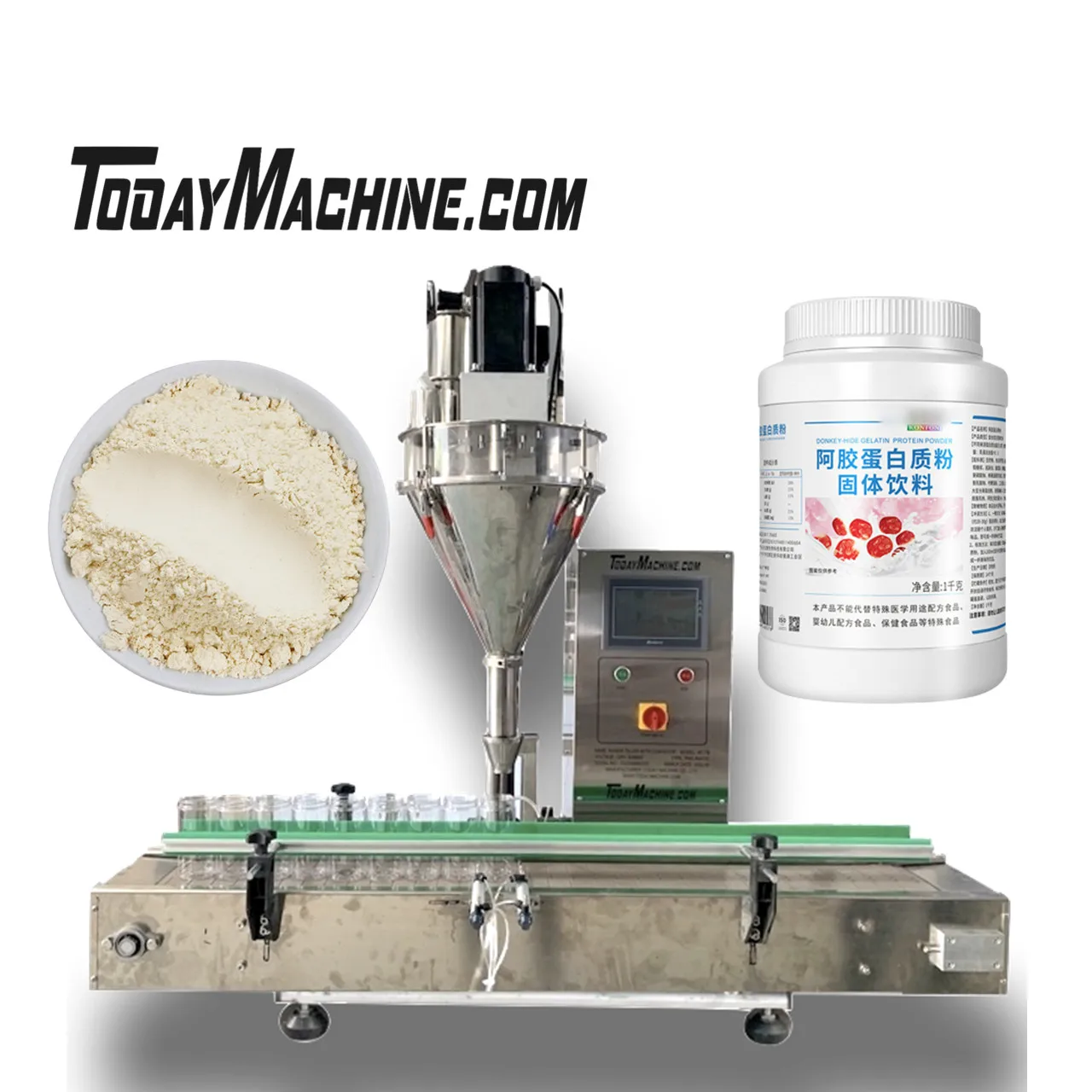 Automatic Milk Powder Protein Powder Filling Machine For Jar Bottle Can