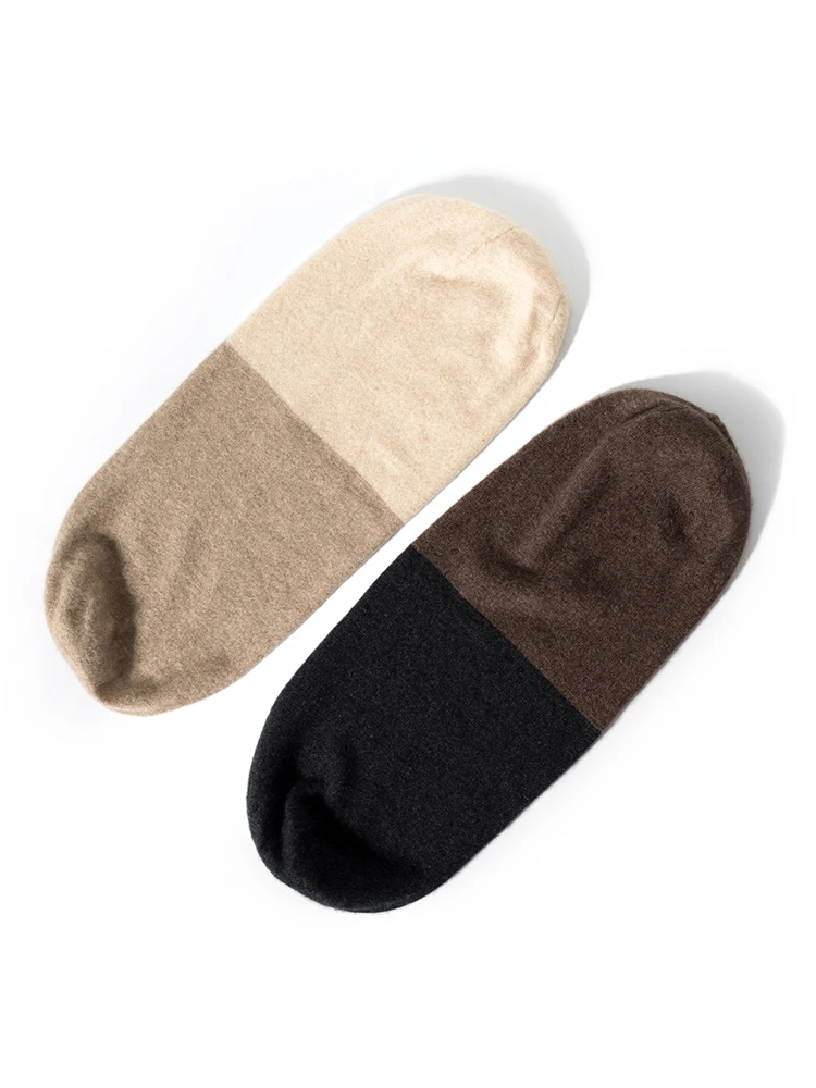 High Quality Cashmere Beanies Hats Unisex Winter Casual Knitted Double-Deck Keep Warm Hat Women / Men Fashion Solid Cashmere Cap