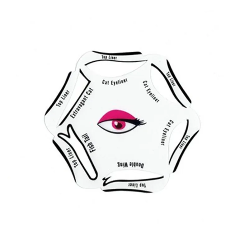 Mohamed Maga Maga자1pcs Eyeliner stencils Gevleugelde eyeliner stencil modellen sjabloon vormgeven gereedschap wenkbrauwen sjabloon kaart oogschaduw make-up tool