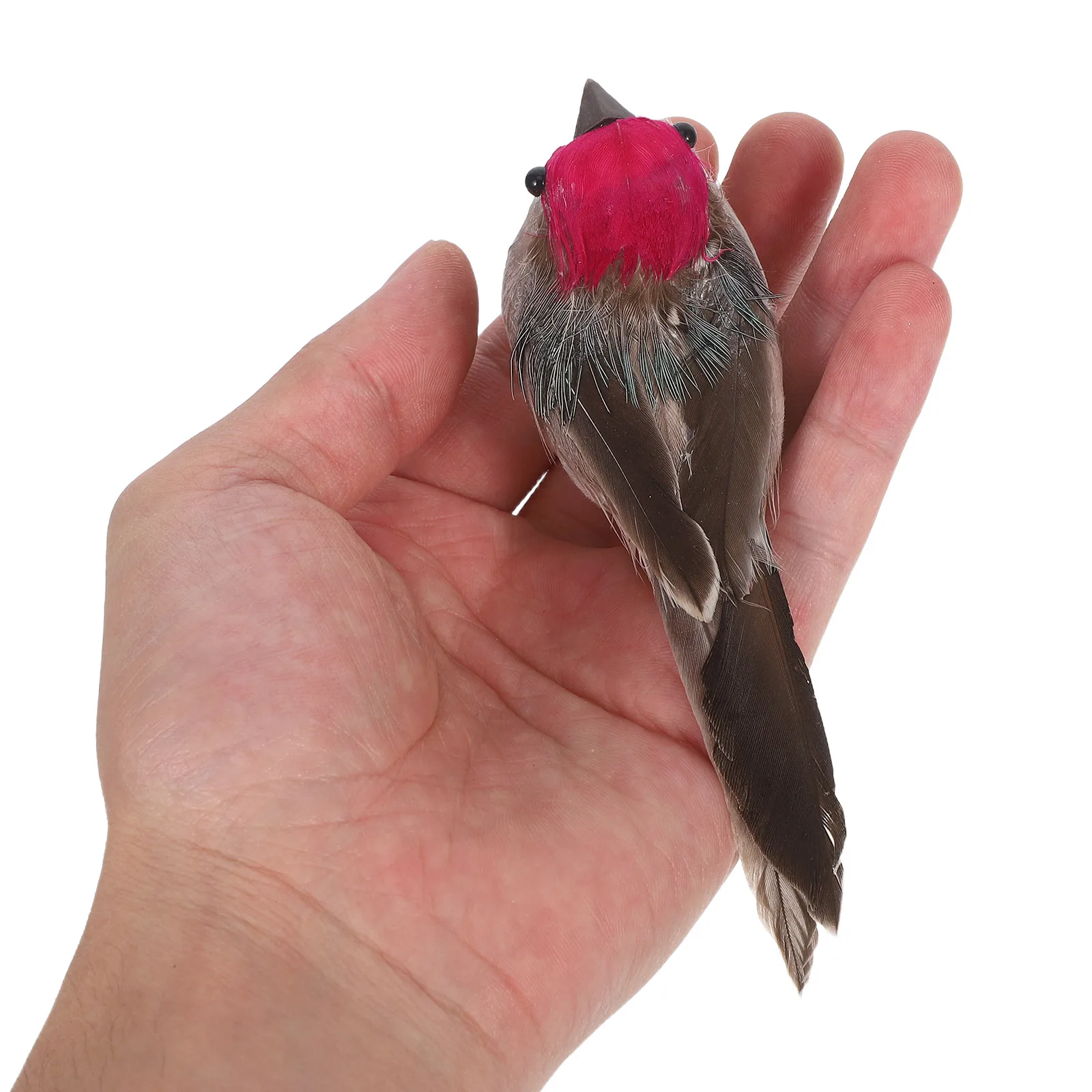 

6pcs Decorative Birds Outdoor Lightweight Foam Simulated Bird Ornament For Garden Wedding Party Small Sparrow Bird Sculpture