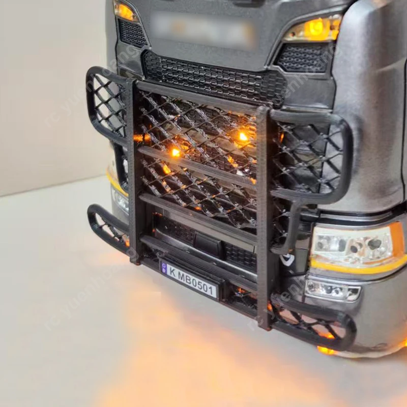 1 قطعة المصد الأمامي البلاستيكي/بار الثور ل Huina 501d 770S RC نموذج شاحنة ثقيلة مقلد حماية الحرس ترقية أجزاء الديكور #4