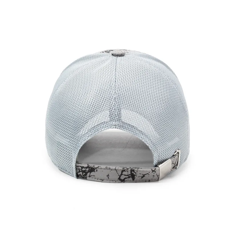 Neuer Sommer-Sonnenhut für Herren, Outdoor-Sport-Visor, Baseballkappe mit Netzrücken, Atmungsaktiver Freizeit-Angler- und Trucker-Hut – Detail 2